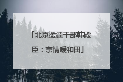 北京援疆干部韩殿臣：京情暖和田